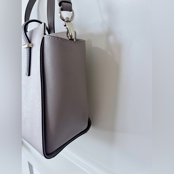 Kate Spade Two Toned Grey Satchel with Structured Design - Picture 7 of 16